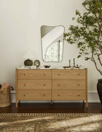 Pinnacle Dresser | Natural Wood Frame, Luxe Marble Top