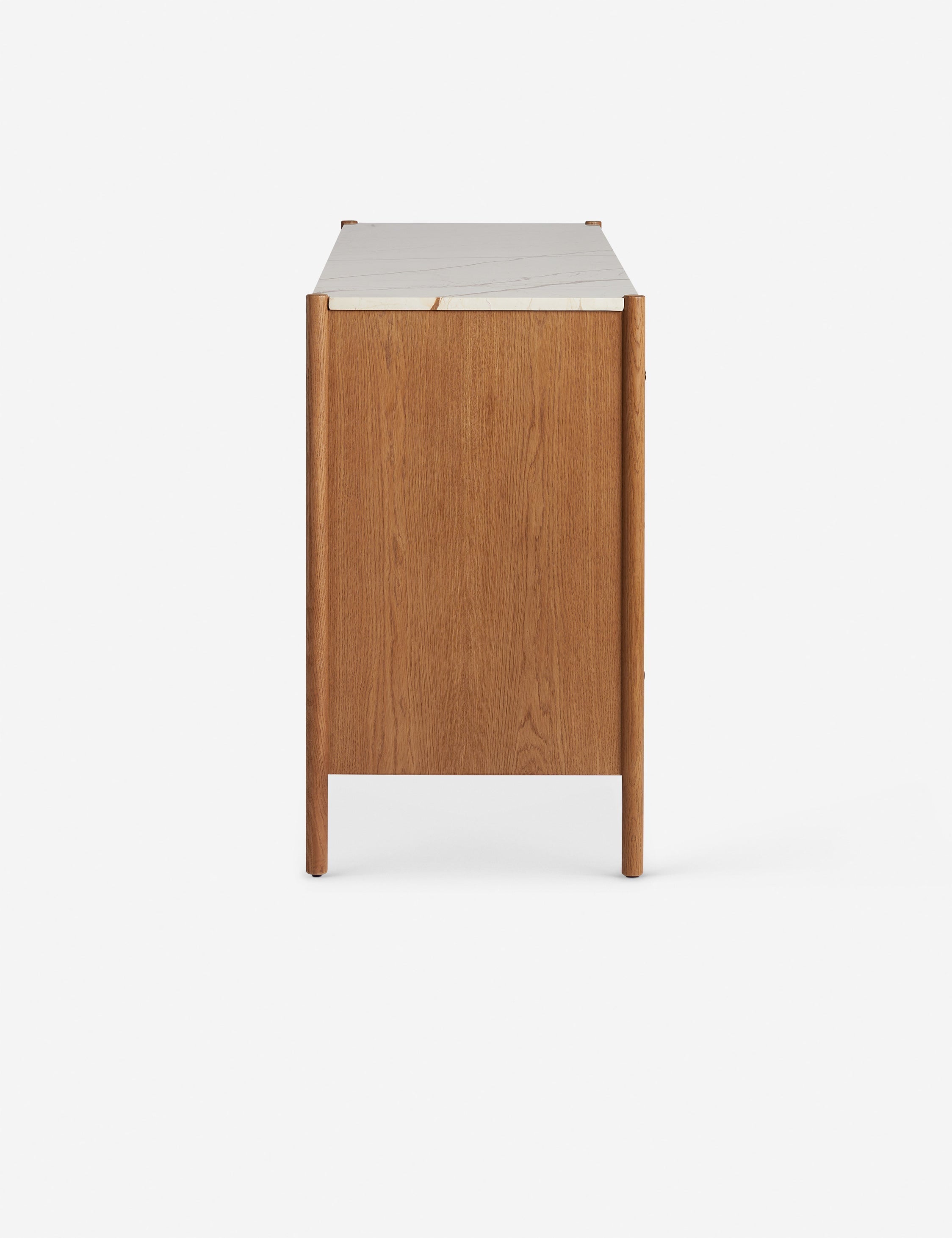 Pinnacle Dresser | Natural Wood Frame, Luxe Marble Top