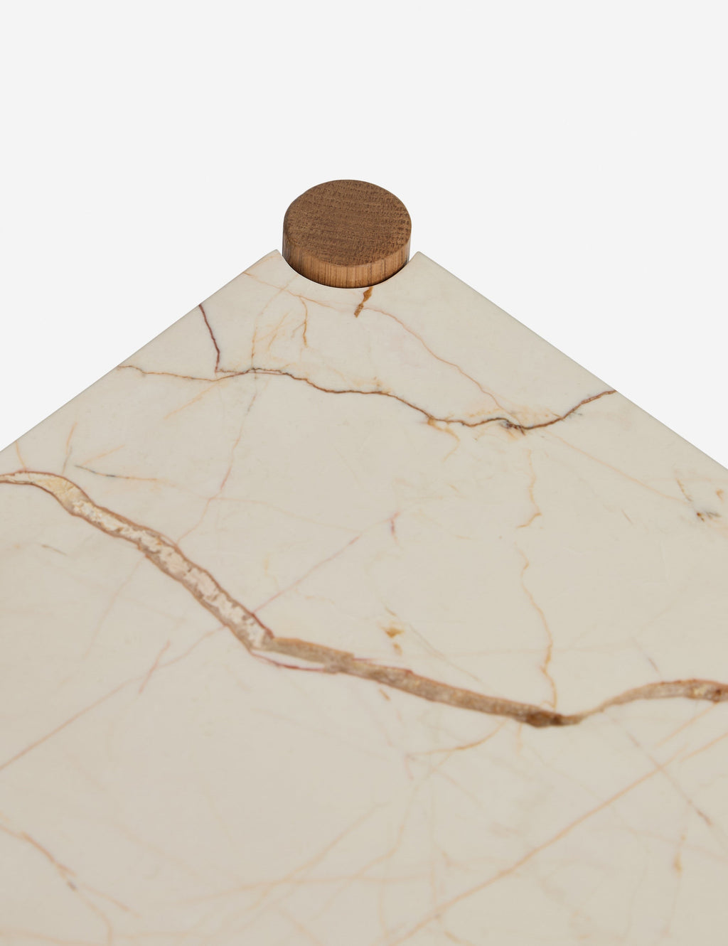 Phaedra Nightstand | Natural Wood Frame, Marble Top