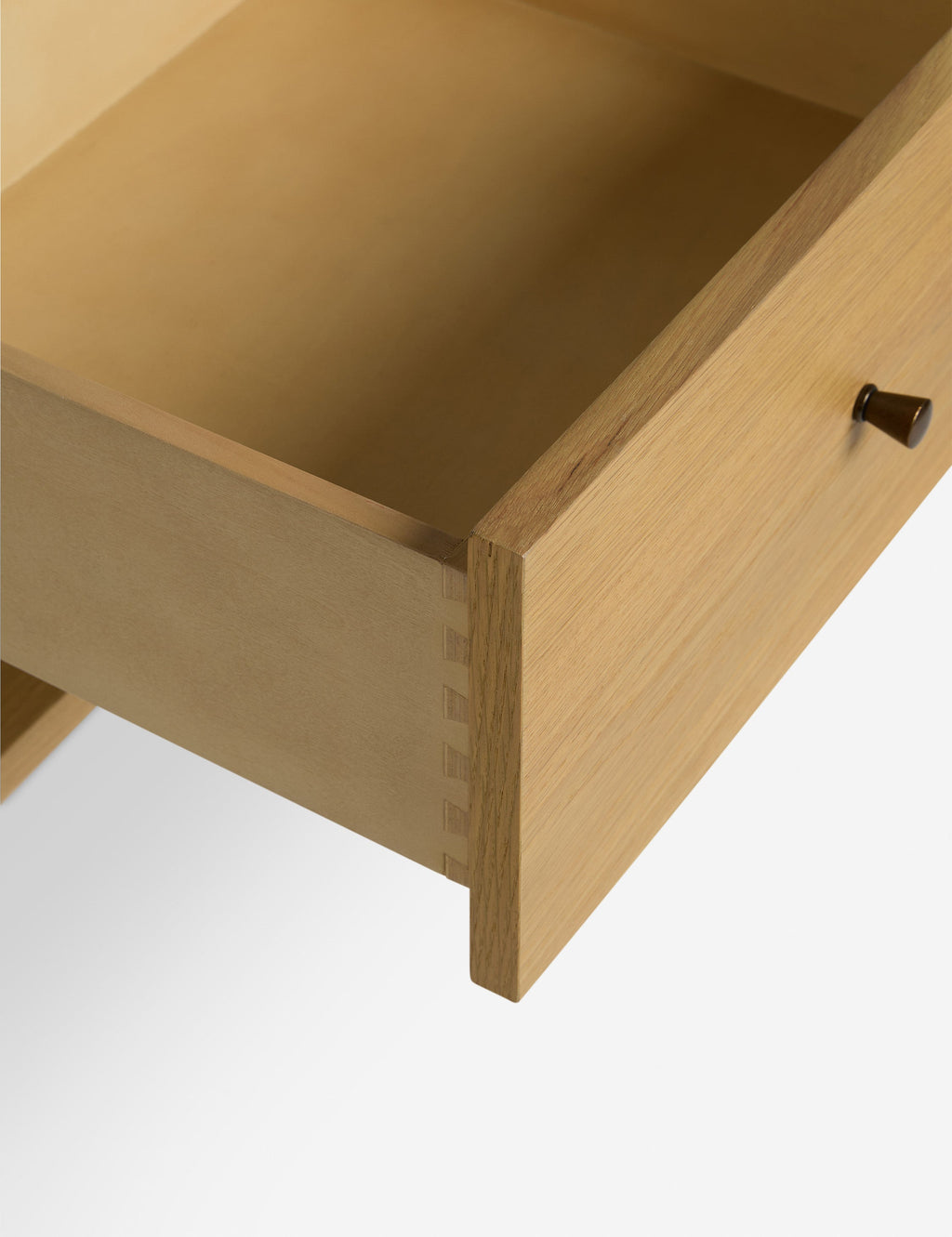 Phaedra Nightstand | Natural Wood Frame, Marble Top