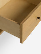 Phaedra Nightstand | Natural Wood Frame, Marble Top