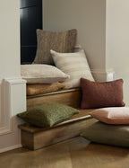 Bela Boucle Pillow | Ultrasoft Woolen Fibers, Solid Design