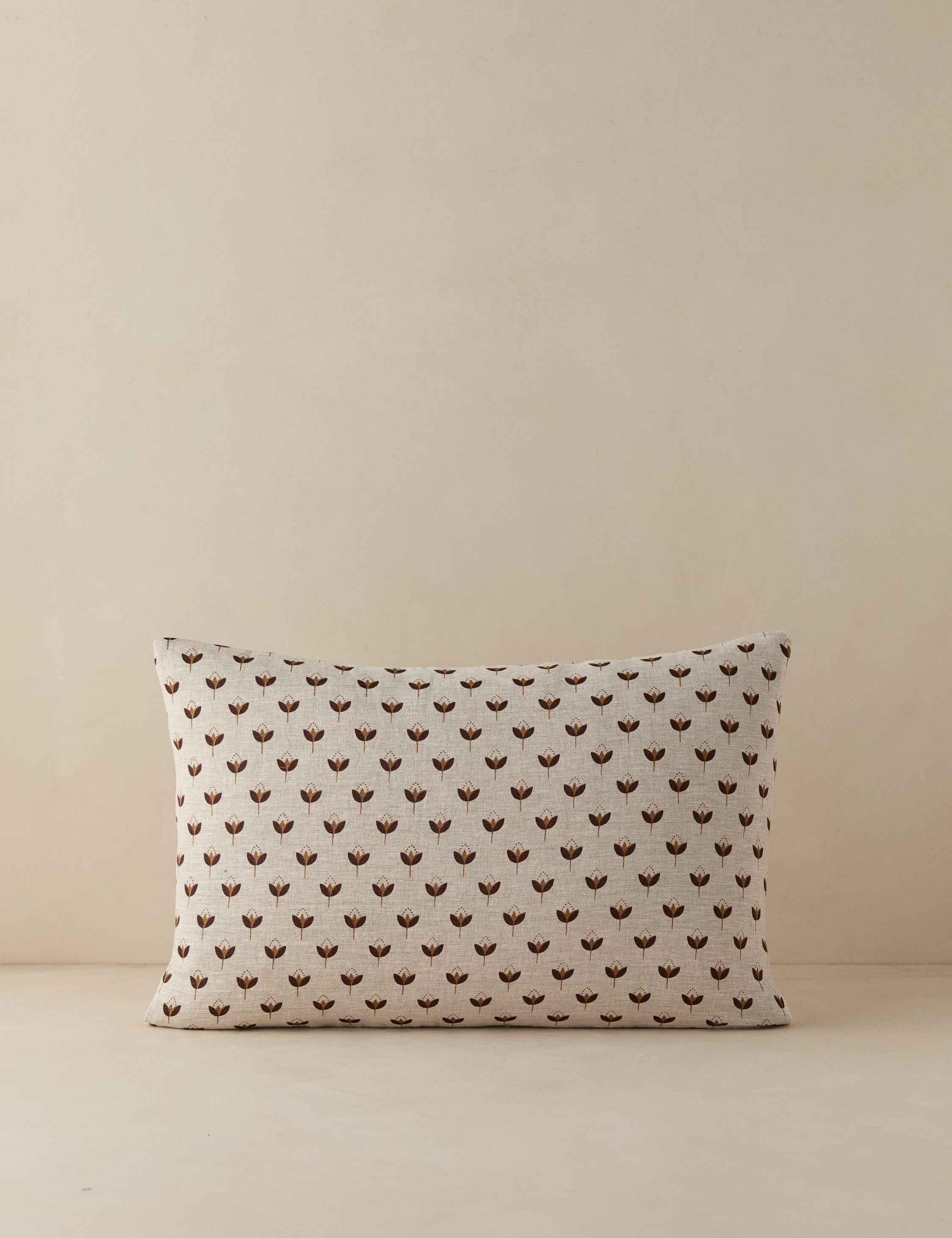 Pavo Linen Pillow | Breathable, Durable Floral Design