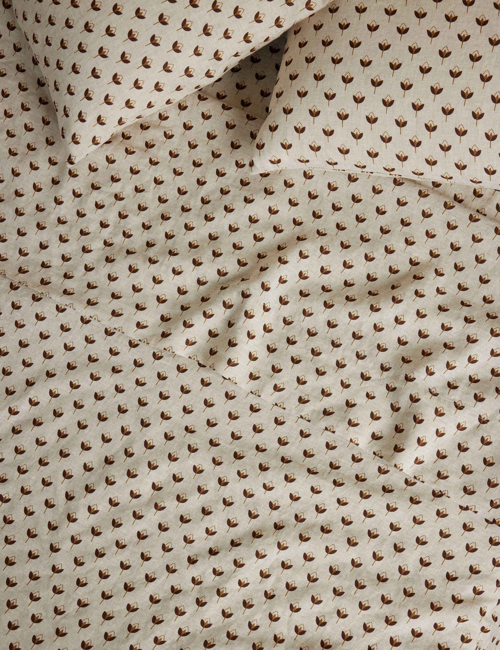 Pavo Linen Sheet Set | Breathable European Flax, Timeless Floral Design