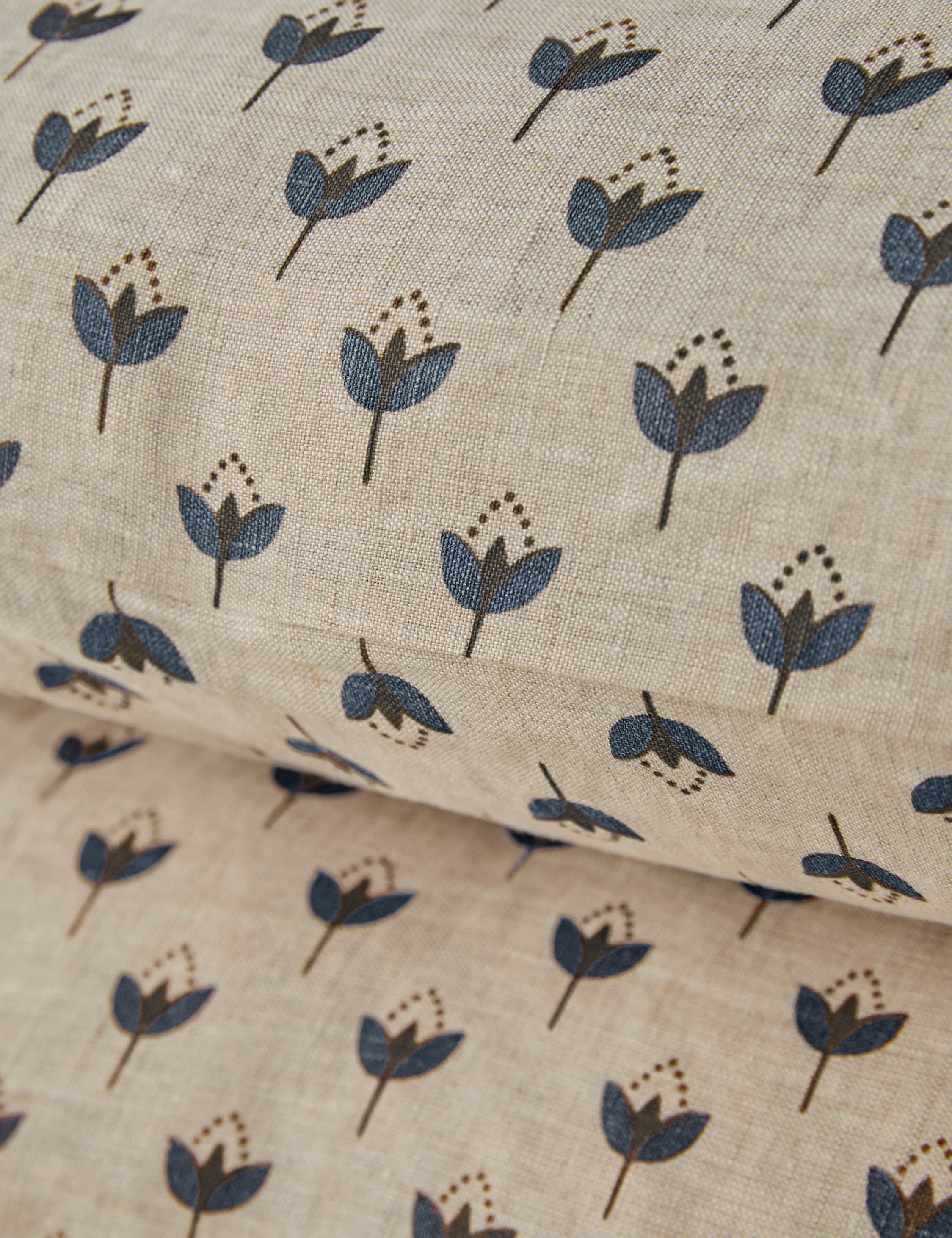 Pivo Linen Pillowcase Set | Breathable European Flax, Timeless Floral