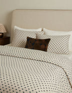 Pavé Linen Shams | Breathable European Flax, Timeless Floral Design