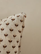 Pavé Linen Shams | Breathable European Flax, Timeless Floral Design