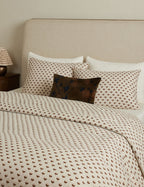 Pavé Linen Shams | Breathable European Flax, Timeless Floral Design