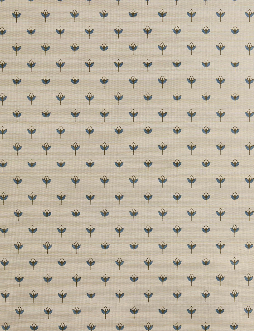 Pivo Grasscloth Wallpaper | Woven Texture, Minimal Floral Motif