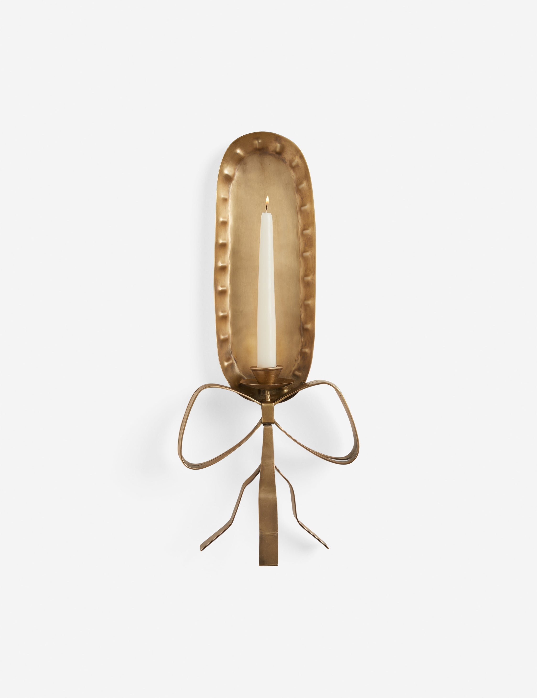 Bela Candle Sconce | Ribbon Design, Metal Construction