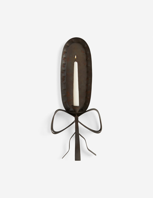 Bela Candle Sconce | Ribbon Design, Metal Construction