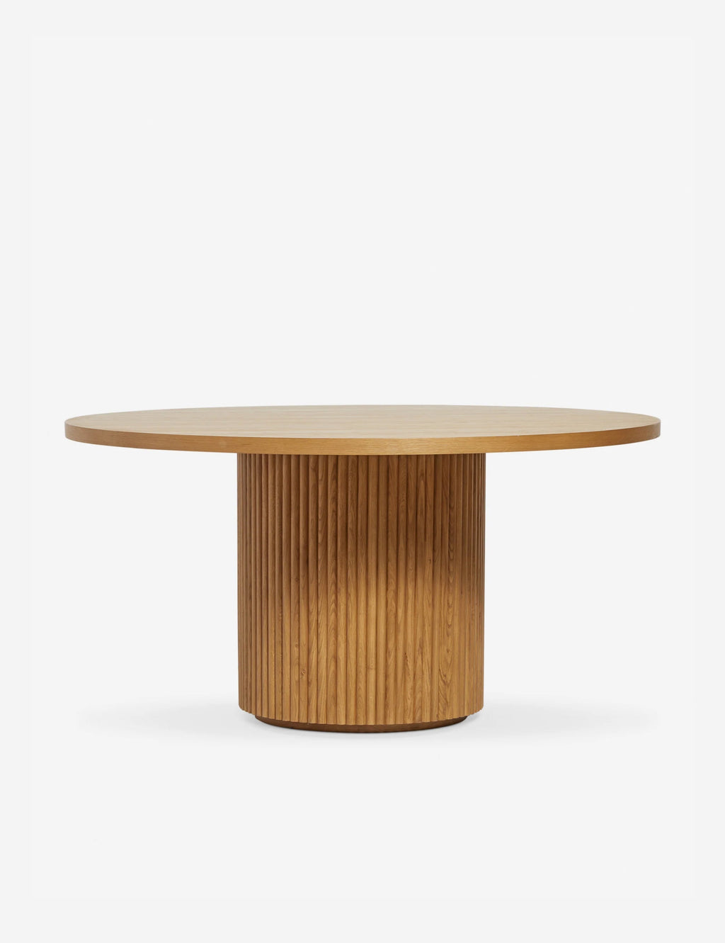 Riviera Round Dining Table | Fluted Base, Solid Wood