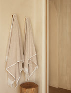 Luna Organic Cotton Towel | Striped Design, Thick Fringe