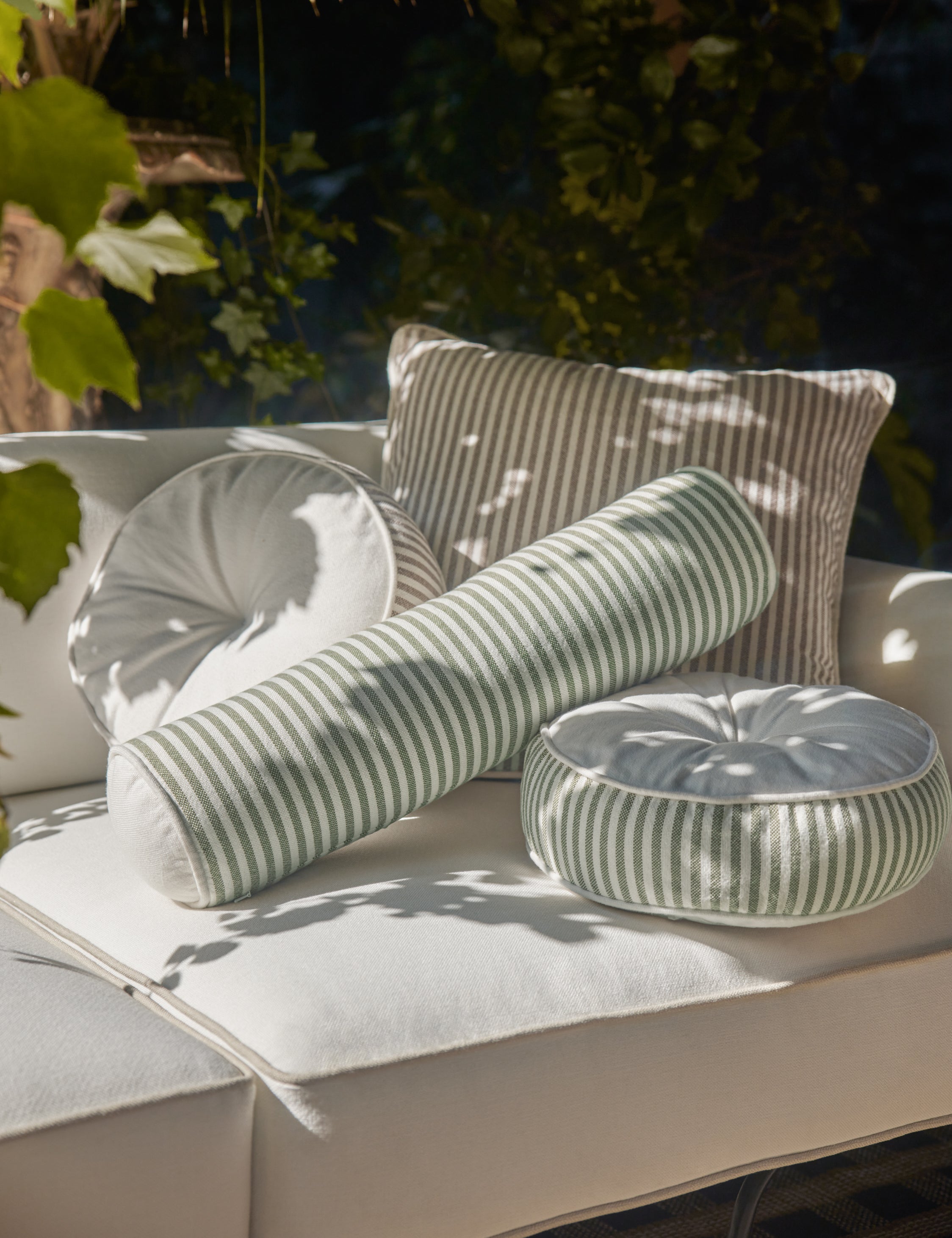Litto Striped Bolster Pillow | Indoor/Outdoor Accent