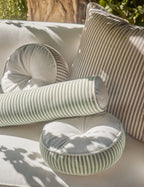 Luna Striped Disc Pillow | Chic Outdoor Accent
