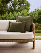 Talon Indoor/Outdoor Pillow | Chunky Fibers, Generous Fringe