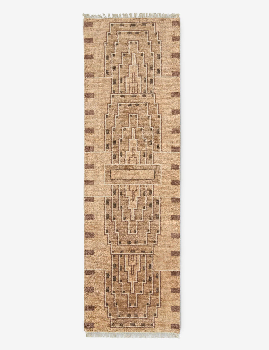 Saffron Wool Rug | Hand-Knotted, Geometric Design