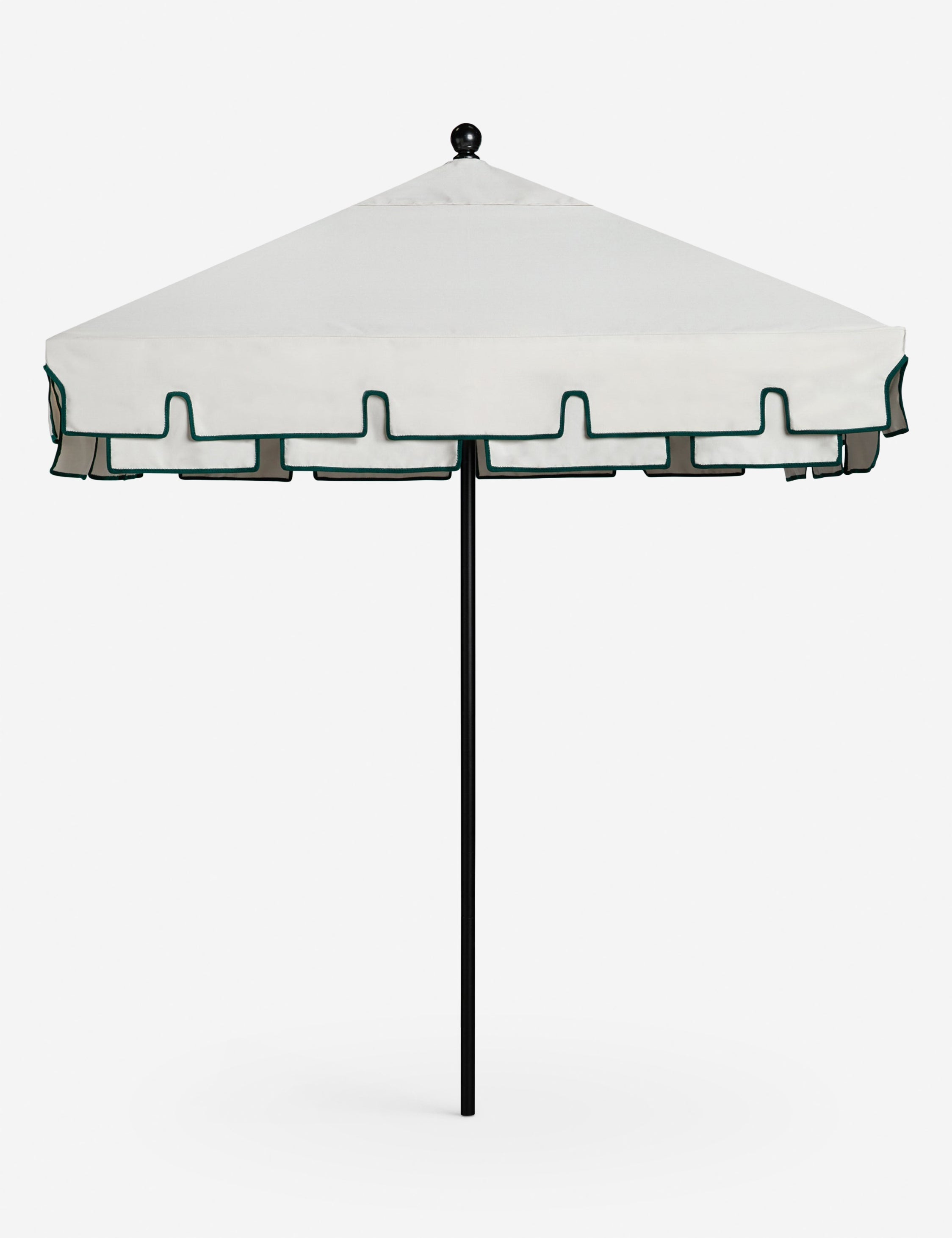 Salento Patio Umbrella | Layered Canvas, Geometric Trim