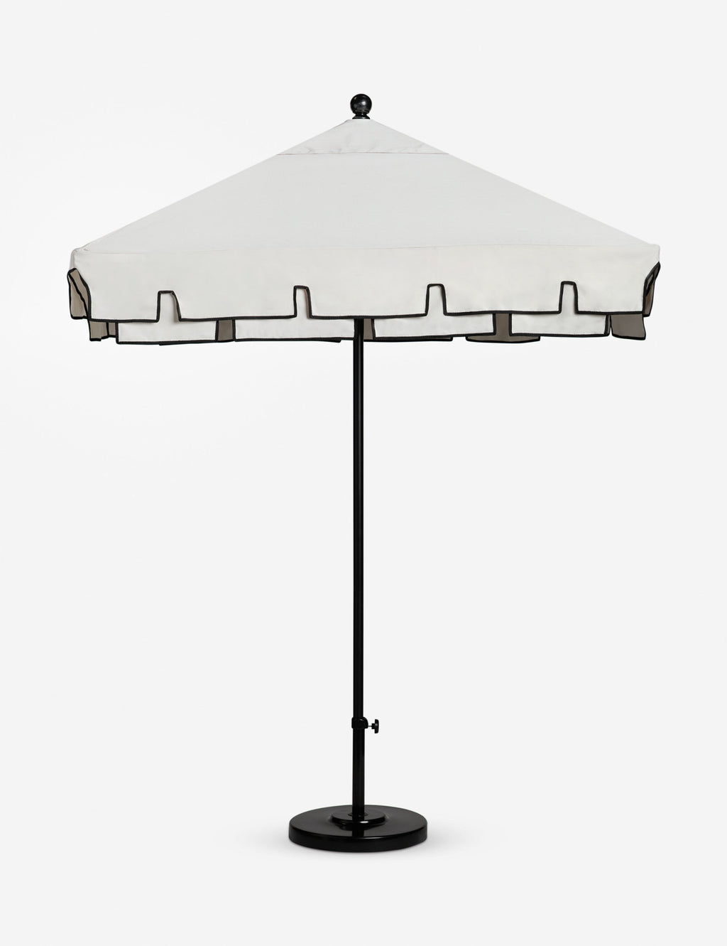 Salento Patio Umbrella | Layered Canvas, Geometric Trim