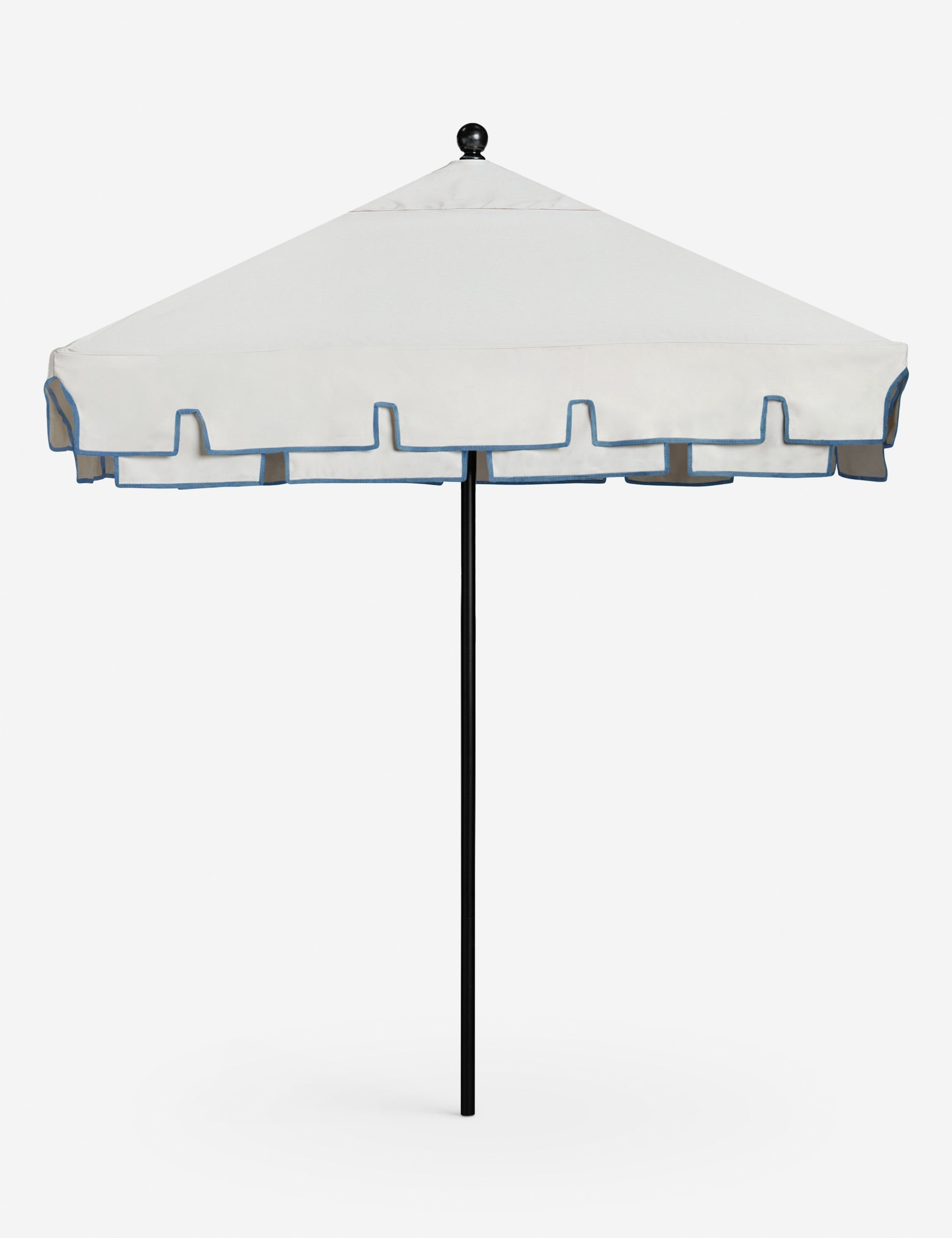 Salento Patio Umbrella | Layered Canvas, Geometric Trim