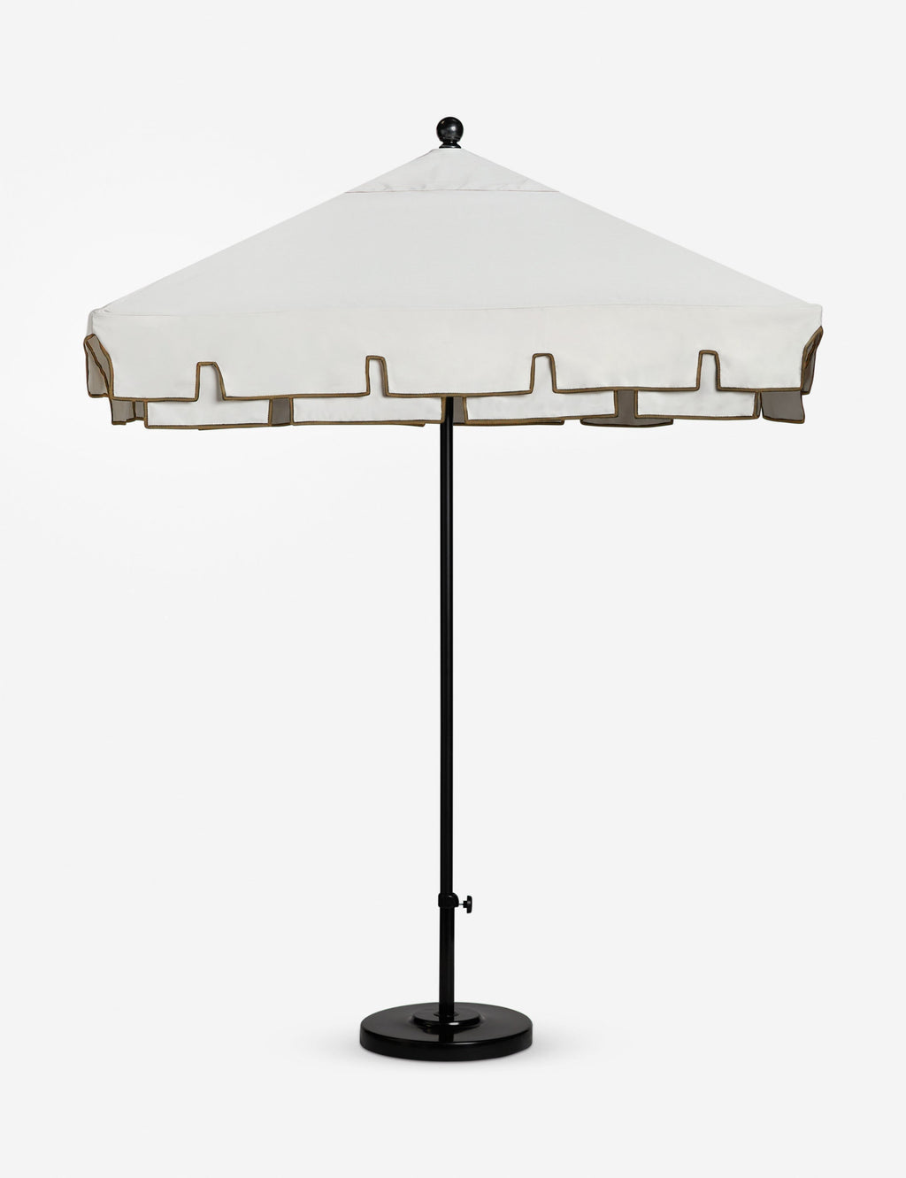 Salento Patio Umbrella | Layered Canvas, Geometric Trim