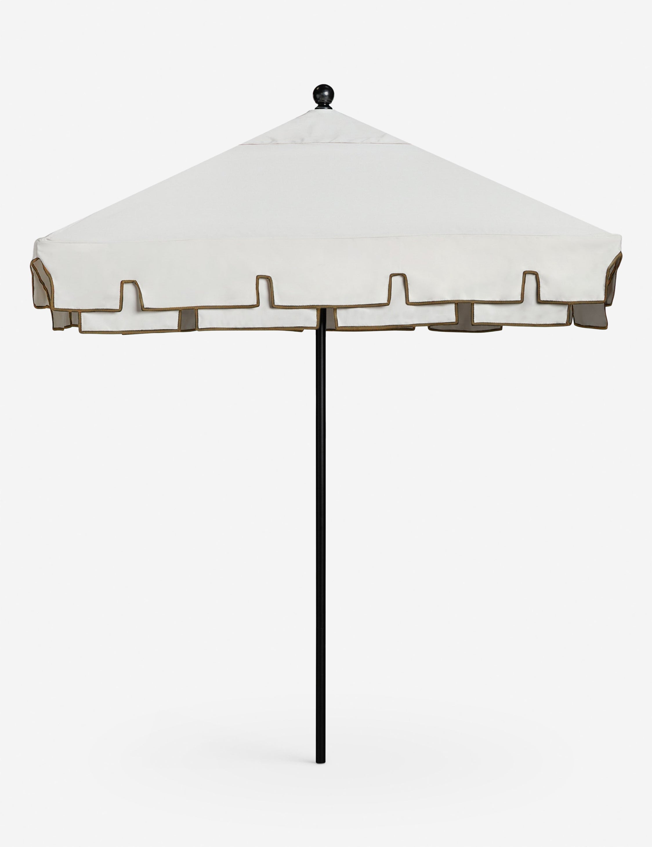 Salento Patio Umbrella | Layered Canvas, Geometric Trim