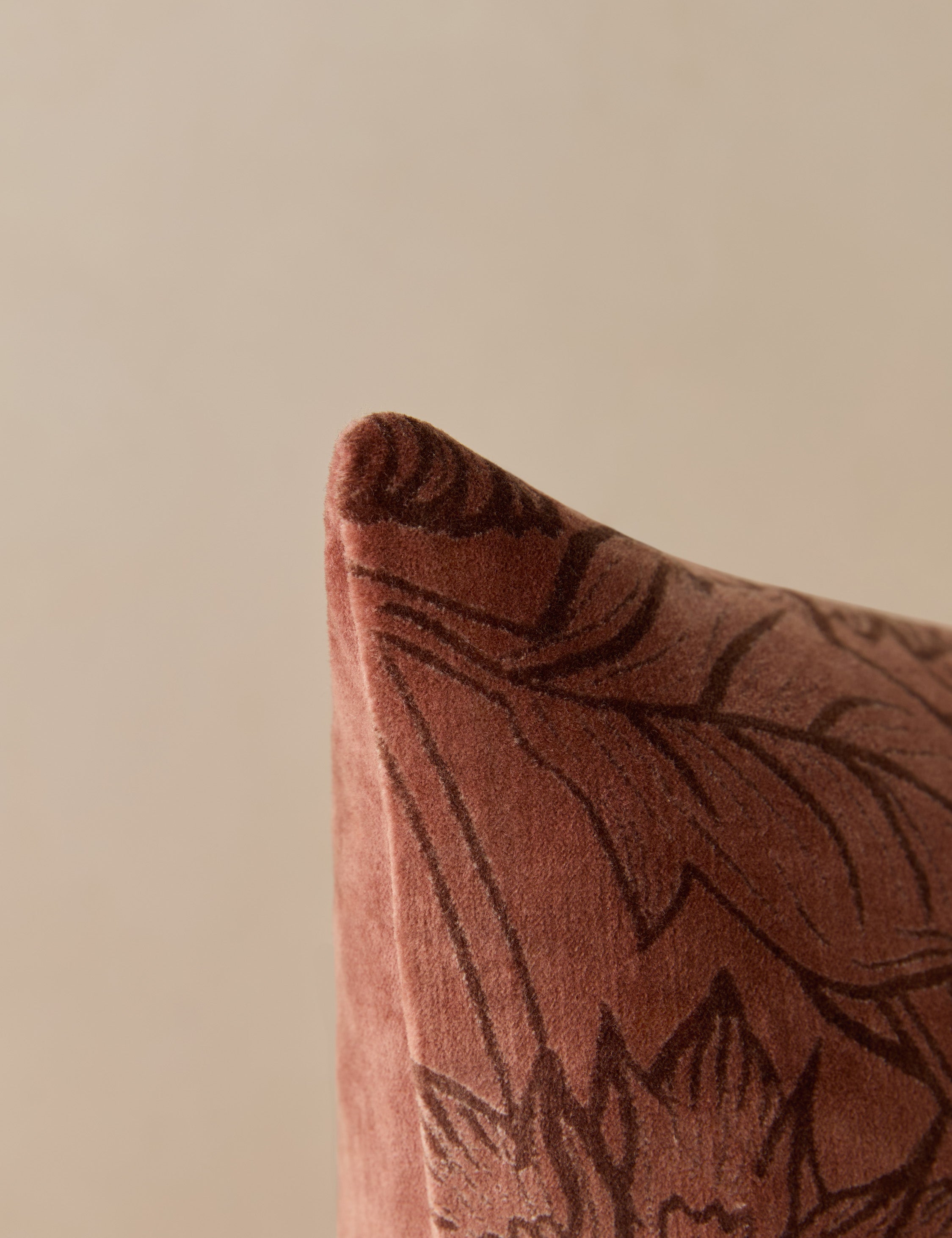 Sierra Velvet Pillow | Floral Print, Plush Texture
