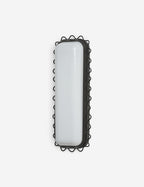Savita Sconce | Glass Shade in Wavy Metal Trim