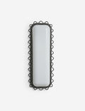 Savita Sconce | Glass Shade in Wavy Metal Trim