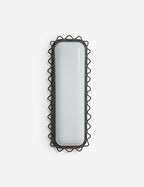 Savita Sconce | Glass Shade in Wavy Metal Trim