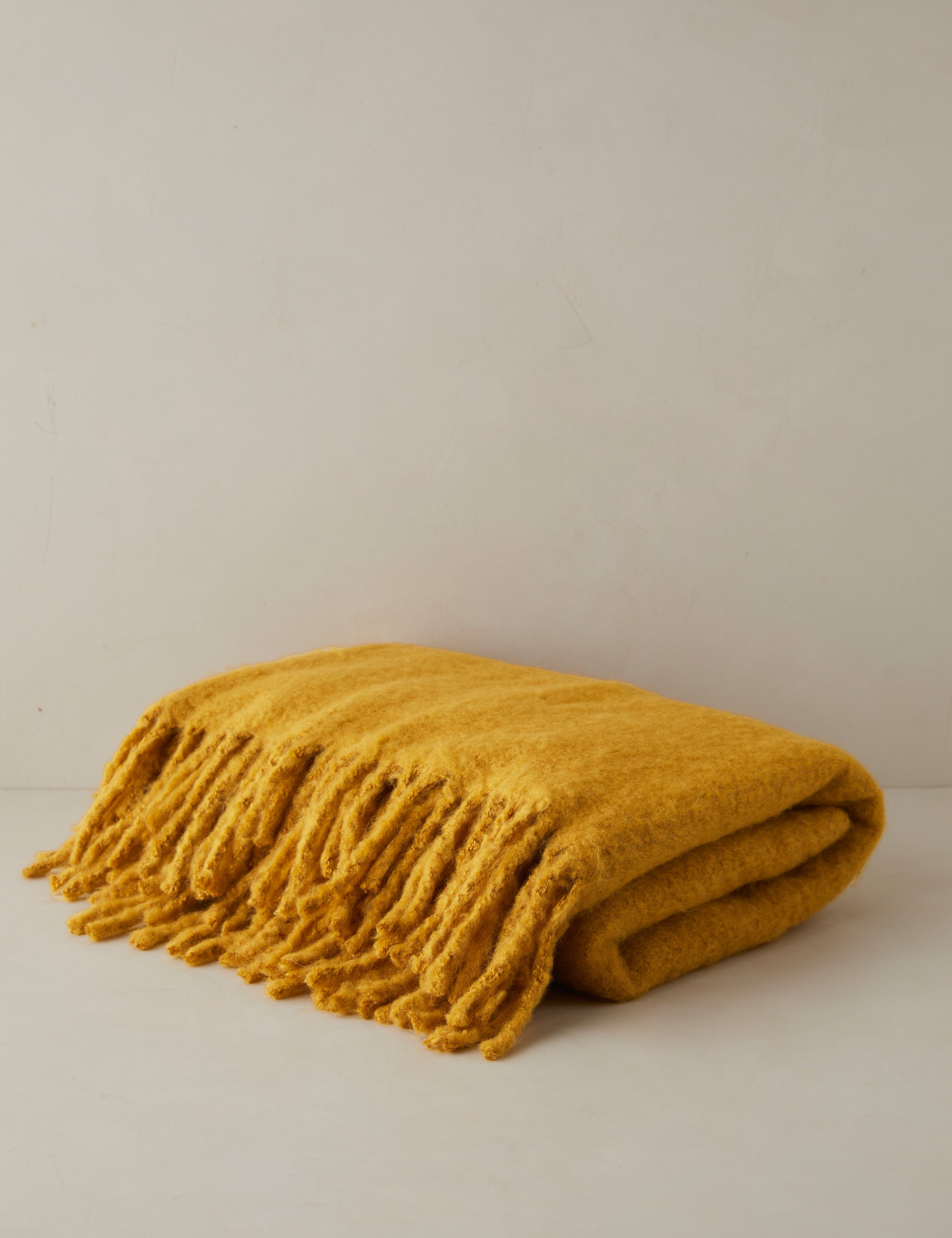 Sable Throw Blanket | Faux Mohair, Soft Tassels