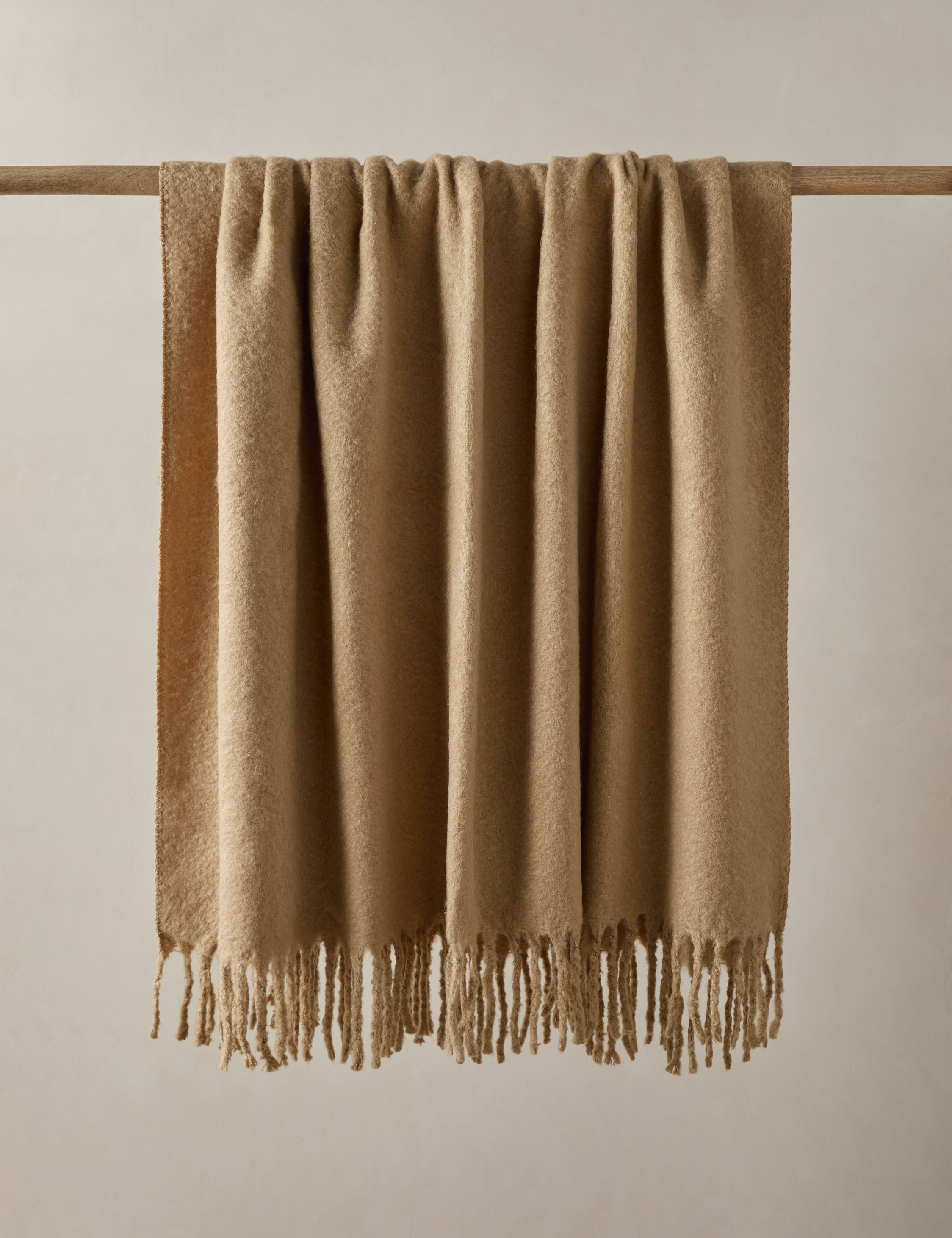 Sable Throw Blanket | Faux Mohair, Soft Tassels