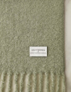 Sable Throw Blanket | Faux Mohair, Soft Tassels