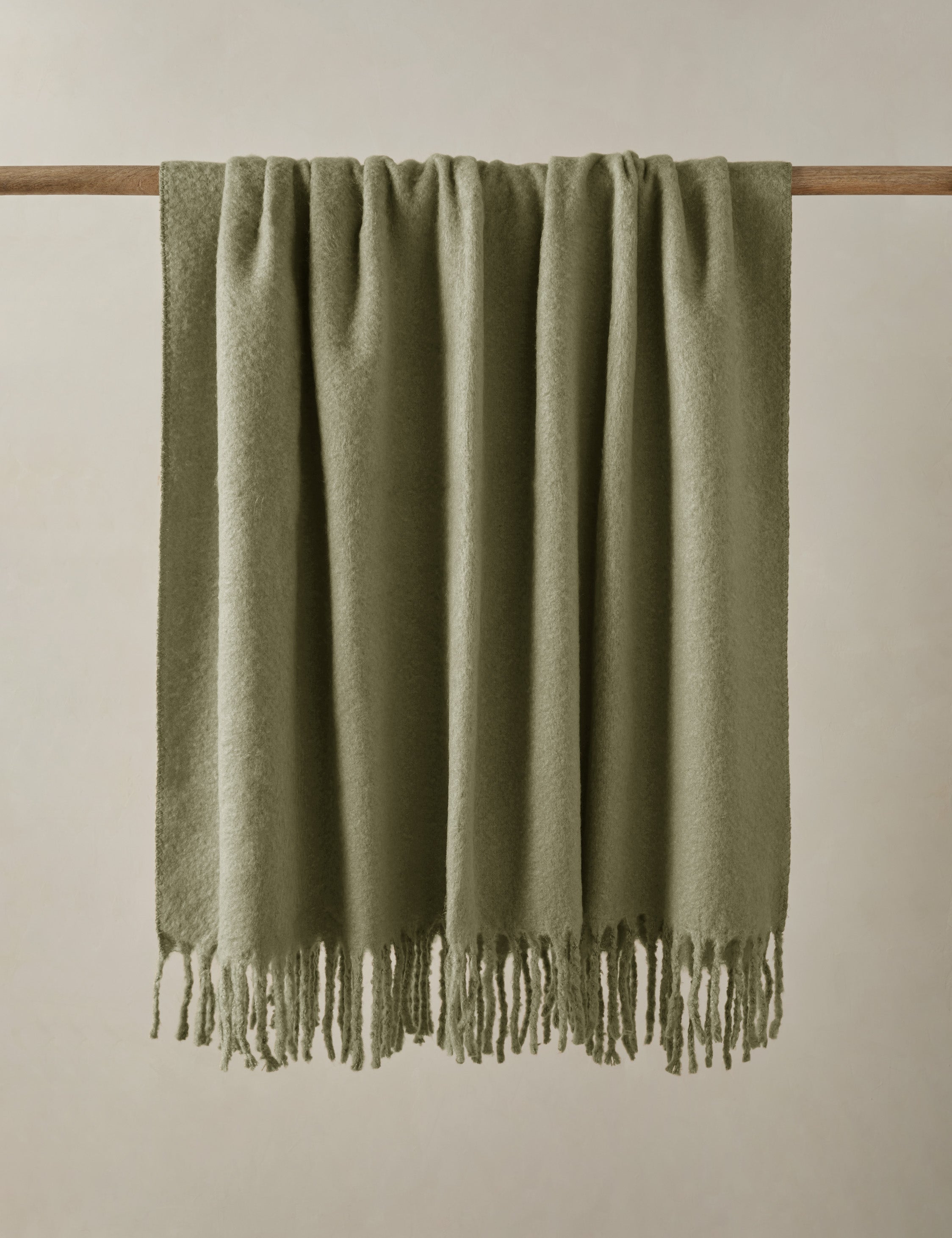 Sable Throw Blanket | Faux Mohair, Soft Tassels