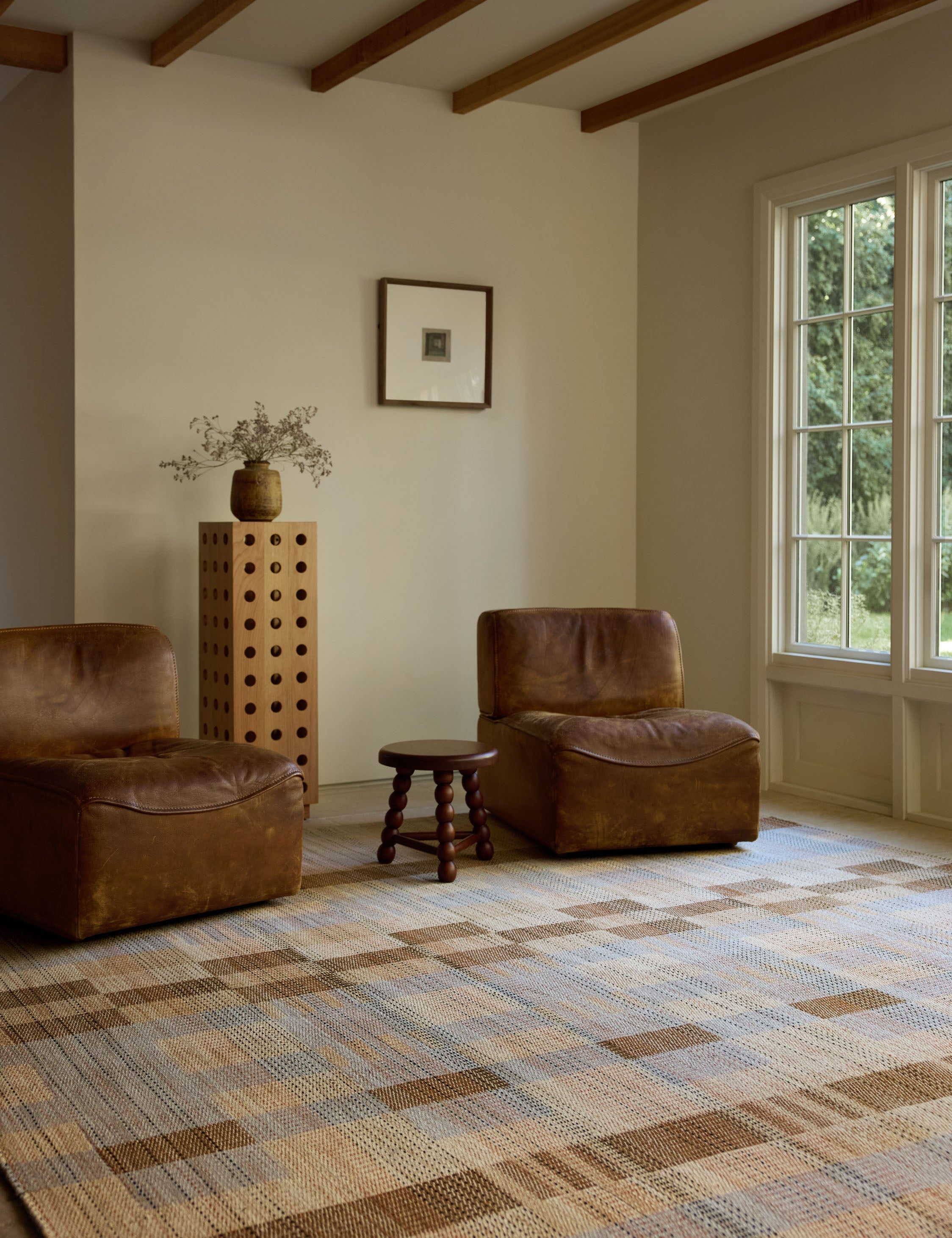 Sora Handwoven Rug | Wool-Blend, Geometric Motif