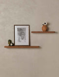 Soleil Shelf | Scalloped Detailing, Warm Wood Grain