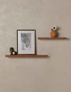 Soleil Shelf | Scalloped Detailing, Warm Wood Grain
