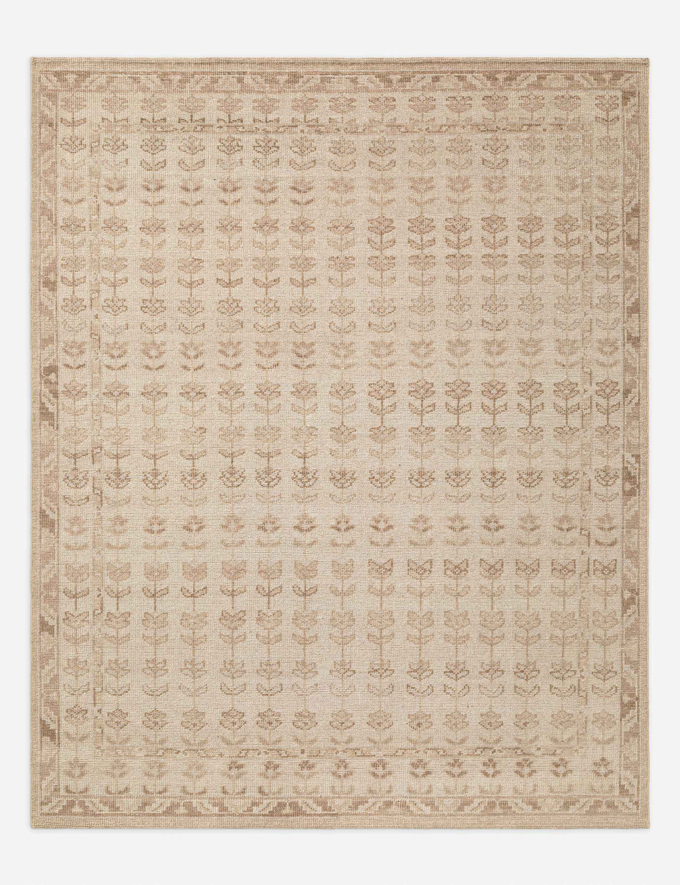 Bela Hand-Knotted Rug | Sardinian Wool, Floral Motif