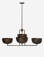 Talon Chandelier | Dome Shades, Angular Frame