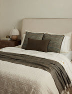 Luna Linen Silk Throw | Earthy Tones, Soft Texture