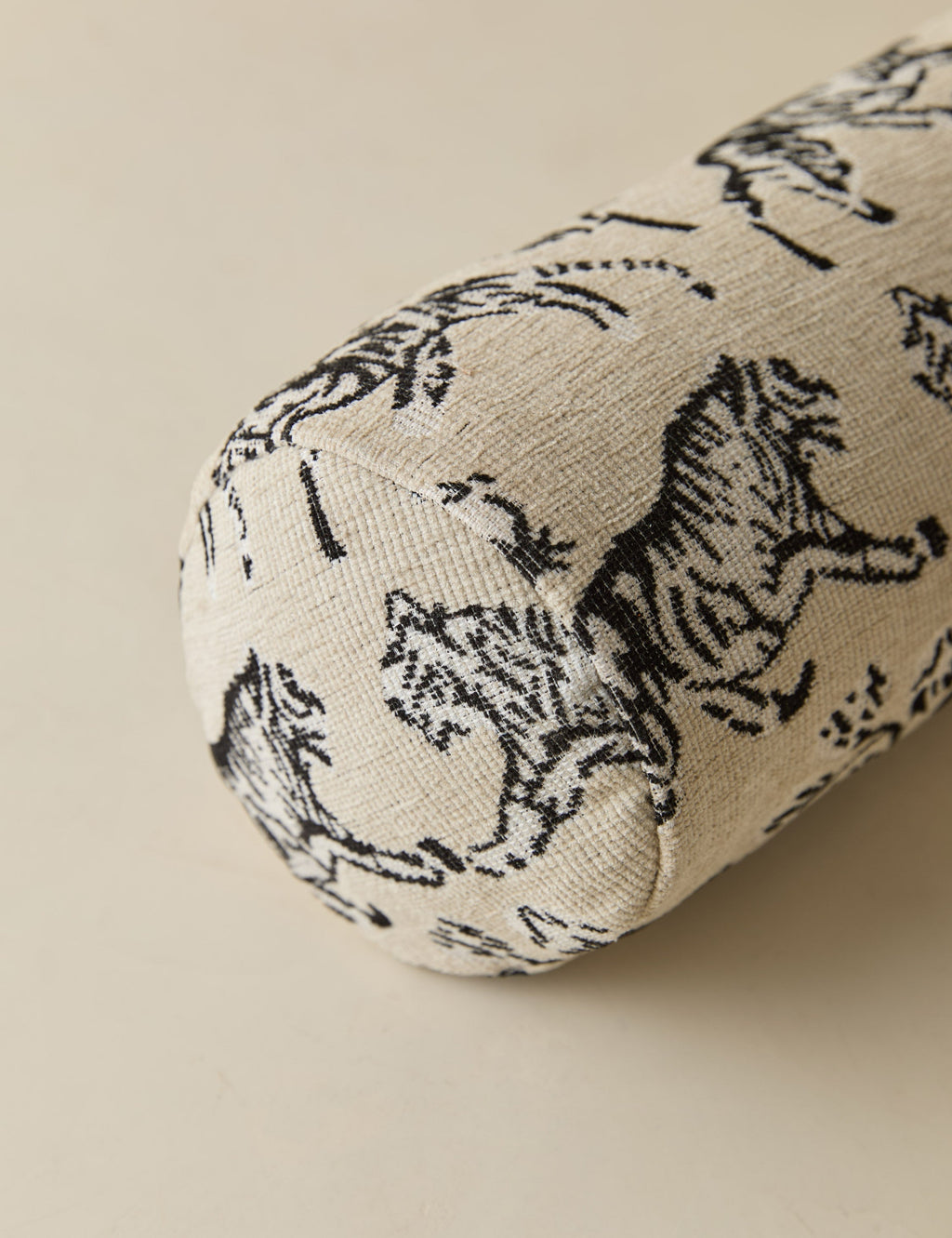 Bello Tiger Jacquard Bolster Pillow | Unique Graphic Motif