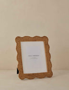 Bela Rattan Picture Frame | Artisanal Finish, Scalloped Design