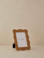 Bela Rattan Picture Frame | Artisanal Finish, Scalloped Design