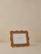 Bela Rattan Picture Frame | Artisanal Finish, Scalloped Design