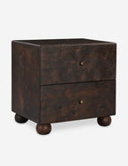 Briar Nightstand | Burl and Brass, Two Spacious Drawers