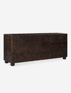 Bello Dresser | Burl & Brass Finish, Six Spacious Drawers