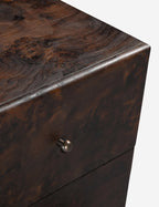 Bello Dresser | Burl & Brass Finish, Six Spacious Drawers