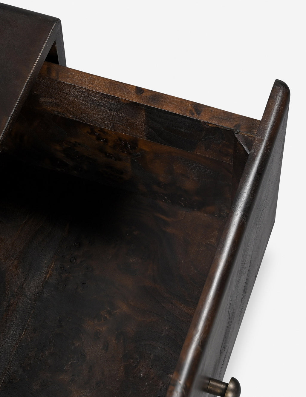 Bello Dresser | Burl & Brass Finish, Six Spacious Drawers