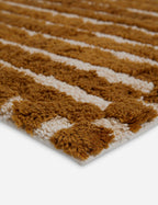 Vela Organic Cotton Bath Mat | Plush Weave, Striped Design