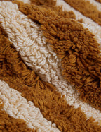 Vela Organic Cotton Bath Mat | Plush Weave, Striped Design